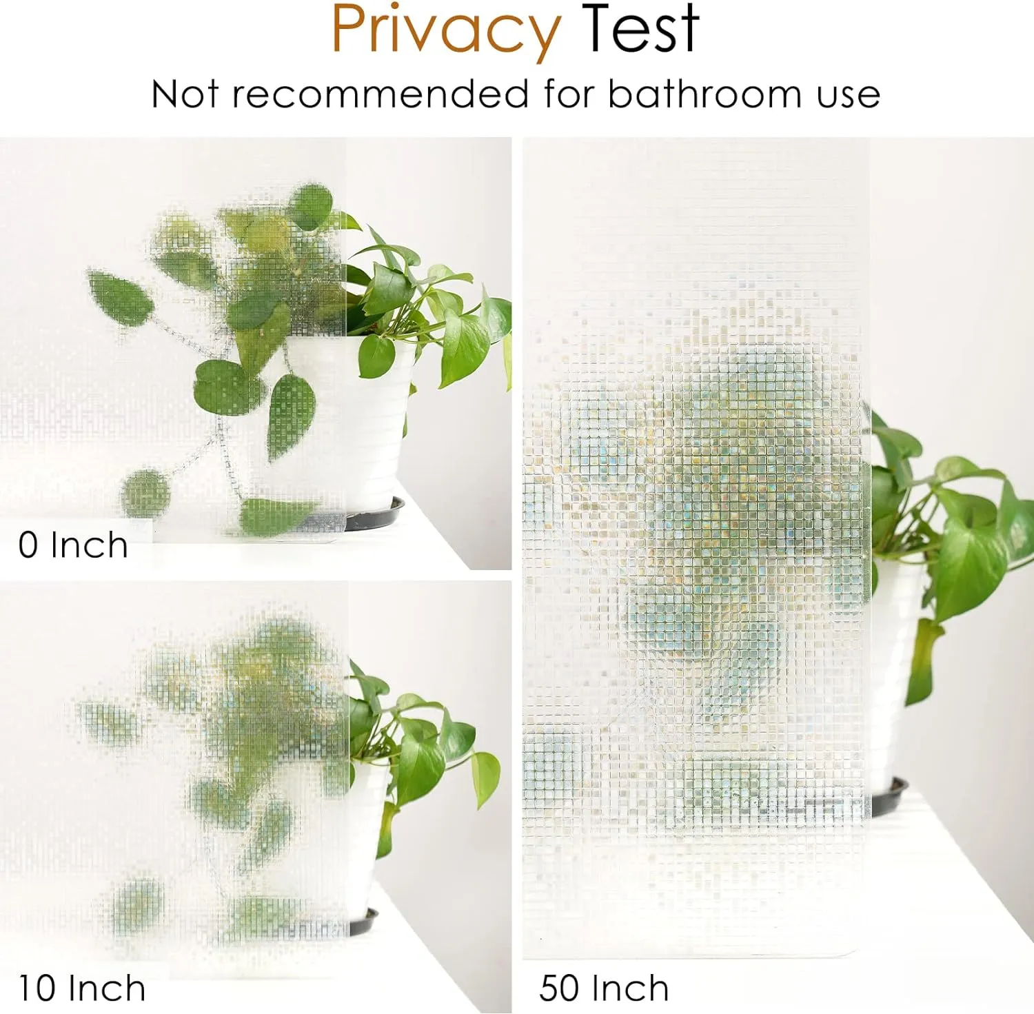 rabbitgoo Window Privacy Film Stained Glass Window Film, Mosaic Rainbow Decorative Glass Cling, Removable Static Cling Tint UV Blocking,Non-Adhesive Privacy Covering for Home, 35.4 x 78.5 inches