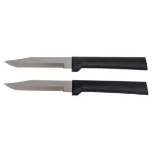 Rada Cutlery Regular Paring Knives, Serrated, Black Handle