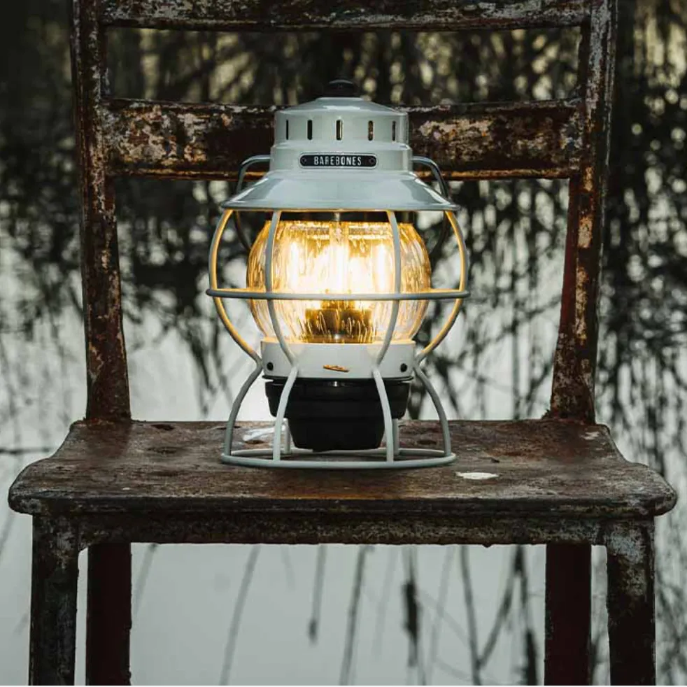 Railroad Lantern | Vintage White