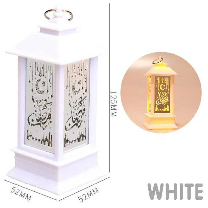 Ramadan Lantern Lamp Eid Mubarak Led Light Muslim Ornament Party Hanging Decor