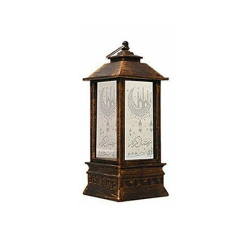 Ramadan Lantern Lamp Eid Mubarak Led Light Muslim Ornament Party Hanging Decor