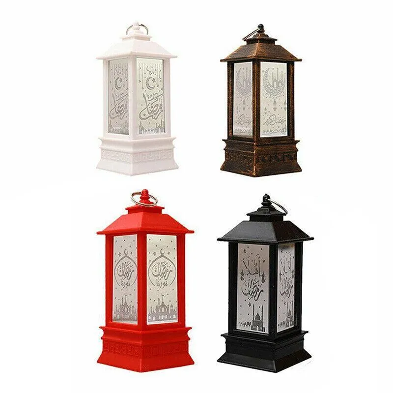 Ramadan Lantern Lamp Eid Mubarak Led Light Muslim Ornament Party Hanging Decor