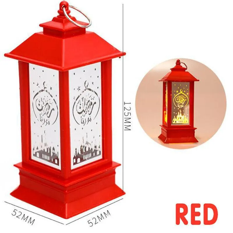 Ramadan Lantern Lamp Eid Mubarak Led Light Muslim Ornament Party Hanging Decor
