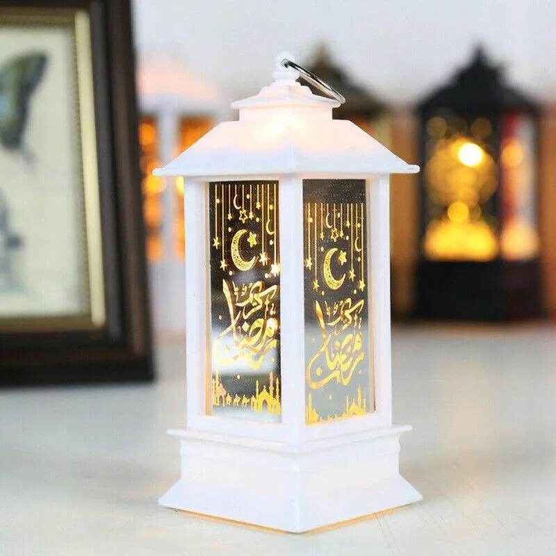 Ramadan Lantern Lamp Eid Mubarak Led Light Muslim Ornament Party Hanging Decor