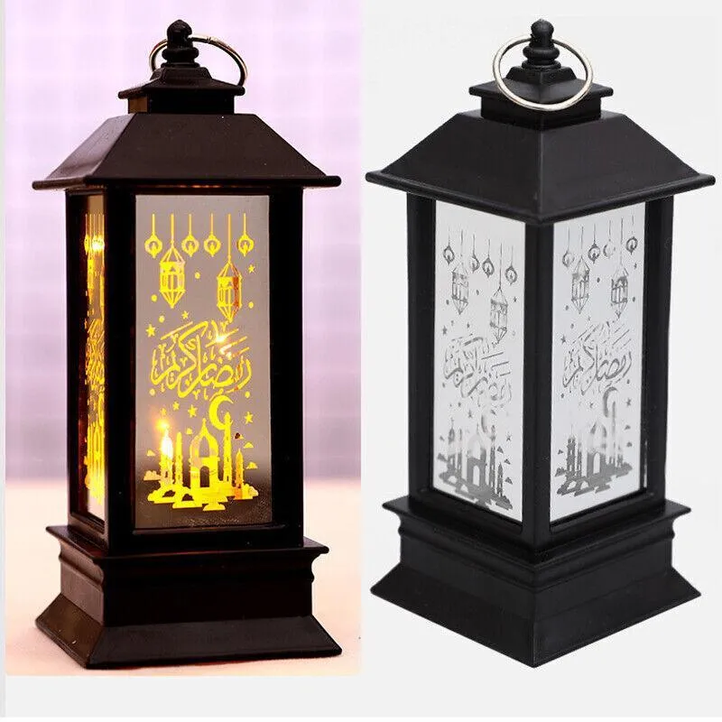 Ramadan Lantern Lamp Eid Mubarak Led Light Muslim Ornament Party Hanging Decor