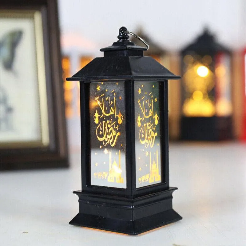 Ramadan Lantern Lamp Eid Mubarak Led Light Muslim Ornament Party Hanging Decor