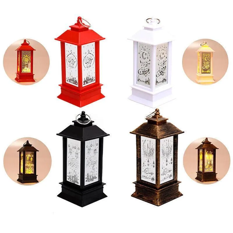 Ramadan Lantern Lamp Eid Mubarak Led Light Muslim Ornament Party Hanging Decor