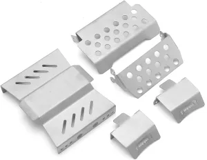 RC Stainless Steel Armor Plate Set, Corrosion Resistant Impact, Portable for Redcat GEN8 1/10 Climbing Car, Made Craftsmanship in Silver Color, Perfect