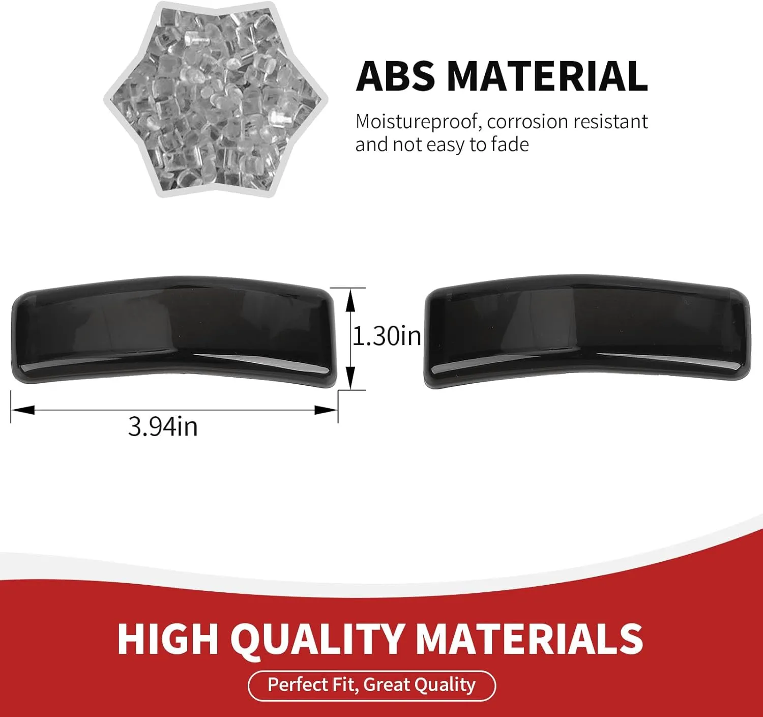 Rearview Mirror Turn Signal Lamp Light Cover Trim Compatible with 2021-2023 Ford Bronco Exterior Accessories 2-Door 4-Door, Smoked Black