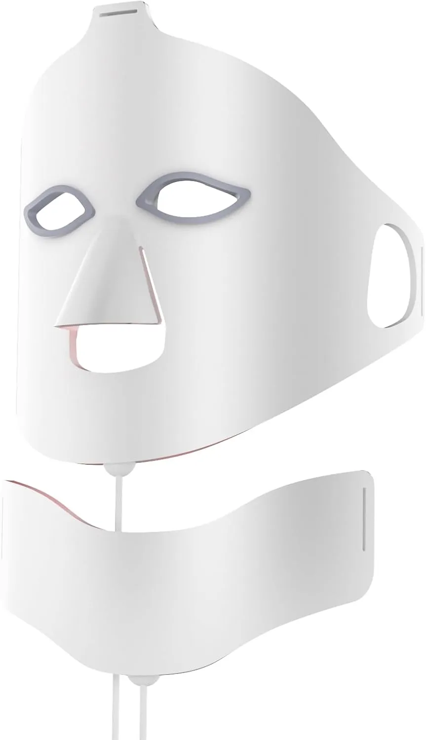 Red Light Mask for face and Neck - 7 Colors Red Light Mask, Facial Skin Care Device, Portable, Rechargeable and Ergonomic Design for Home