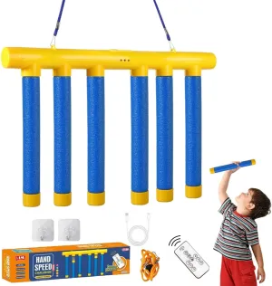 Reflex Challenge Game, Reaction Training Stick Grabber, Upgrade 3 Adjustable Speed Drop Stick Game with Remote Control, Suitable for Game Rooms or Family Gatherings