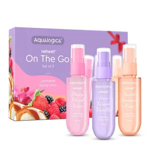 Refresh  On the Go Set of 3 Perfume Body Mist, 3x20ml for Women | Perfume Set For Women I Long Lasting, Warm, Sweet & Floral Fragrance | for Hair & Body