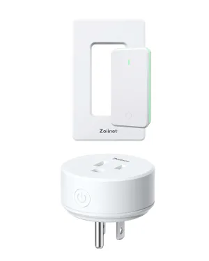 Remote Control Outlet Plug Switch, Buckle Design & Removable Wireless Light Switch, No Wiring Needed, 300 ft, 15A/1500W, Programmable, for Household Appliances