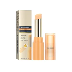 Revive & Glow Vitamin C Eye Stick - Dark Circle Treatment, Puffiness Reducer, Brightening Eye Balm, Fragrance Free, Twist Up Applicator(4Count (Pack of 4))