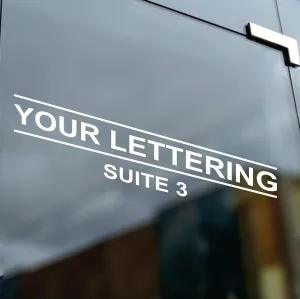 Rockmount Electronics Custom Business Vinyl Lettering 3"" x 28"" - Personalized Text Letter Decals Sticker Glass Door Sign for Shop, Office, Restaurant & Storefront, 18x36 inches