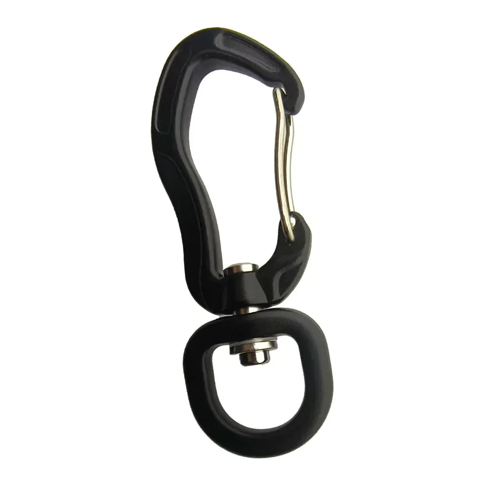 Rotating Climbing Carabiner - D-type Auto Locking Clip - Kite, Pet Leash, Hammock Buckle, Keychain, Rope Swivel