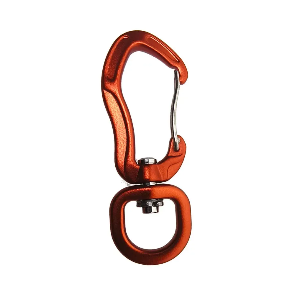 Rotating Climbing Carabiner - D-type Auto Locking Clip - Kite, Pet Leash, Hammock Buckle, Keychain, Rope Swivel