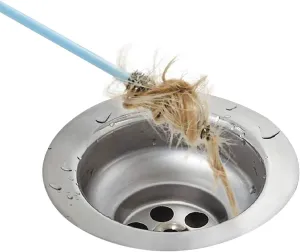 SAGEFINDS Flexible Drain Cleaning Sticks | Quickly Removes Clogs | Effective in Sinks, Tubs, Showers |Easily Pulls Out Hair and Filth | Long 19.5” Handle | Disposable | 12 Pack