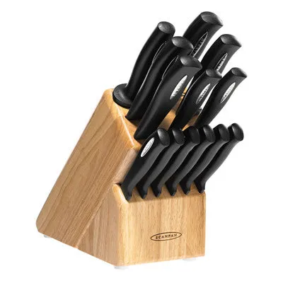 Scanpan Knife Block Set - 14 Piece Timber Block