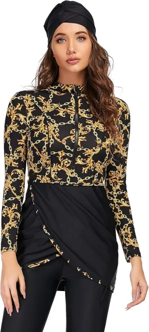 seafanny Women Muslim Swimwear Long Sleeve Burkini Full Cover Hijab Modest Swimsuit