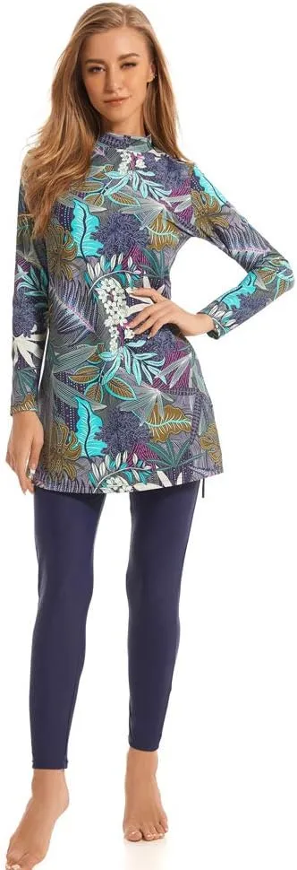 seafanny Womens' Modest Swimsuit Muslim Swimwear 3 Pieces Burkini Beach Swimsuits