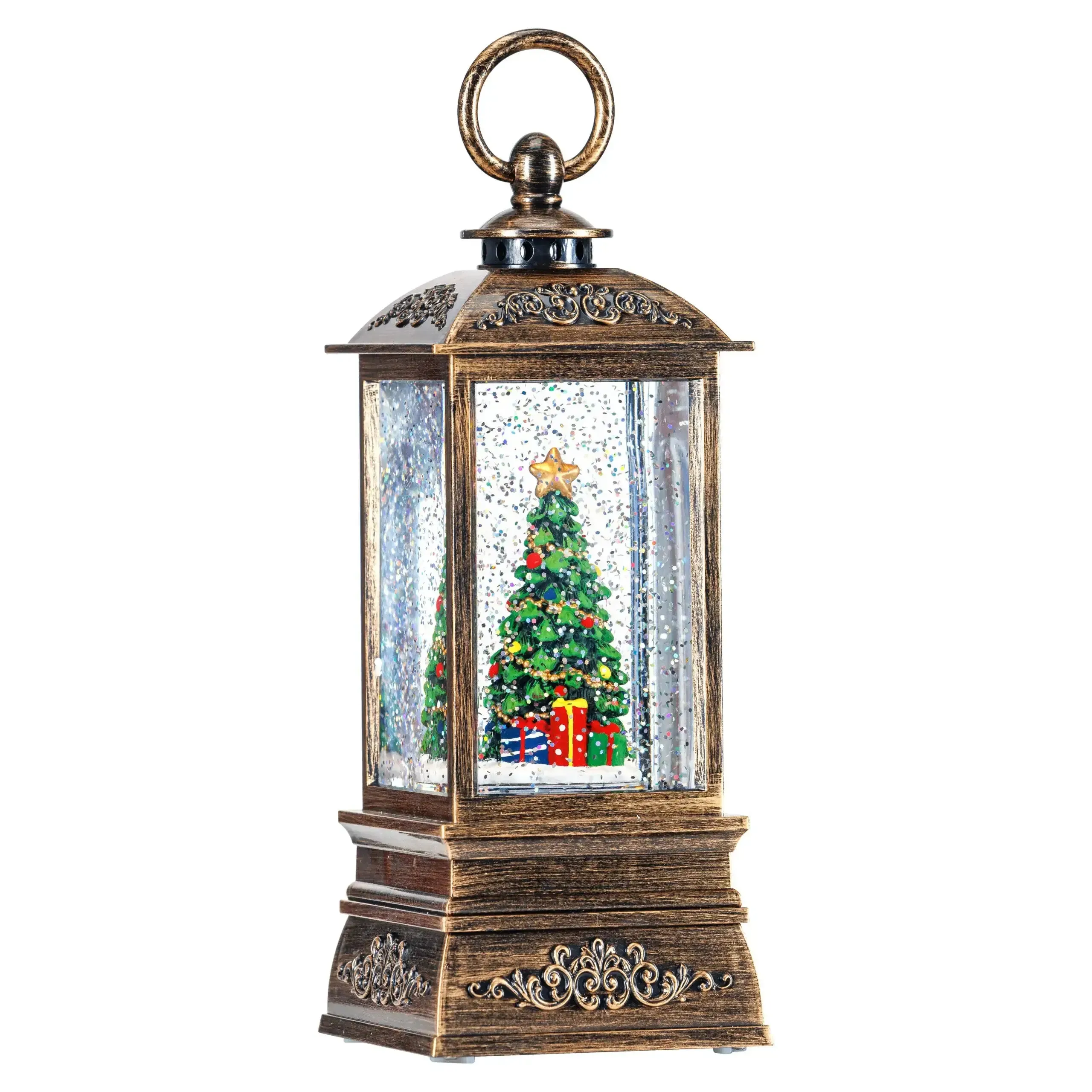 Secure checkout Plastic 8" Lantern Water Christmas Tree Shipping options H