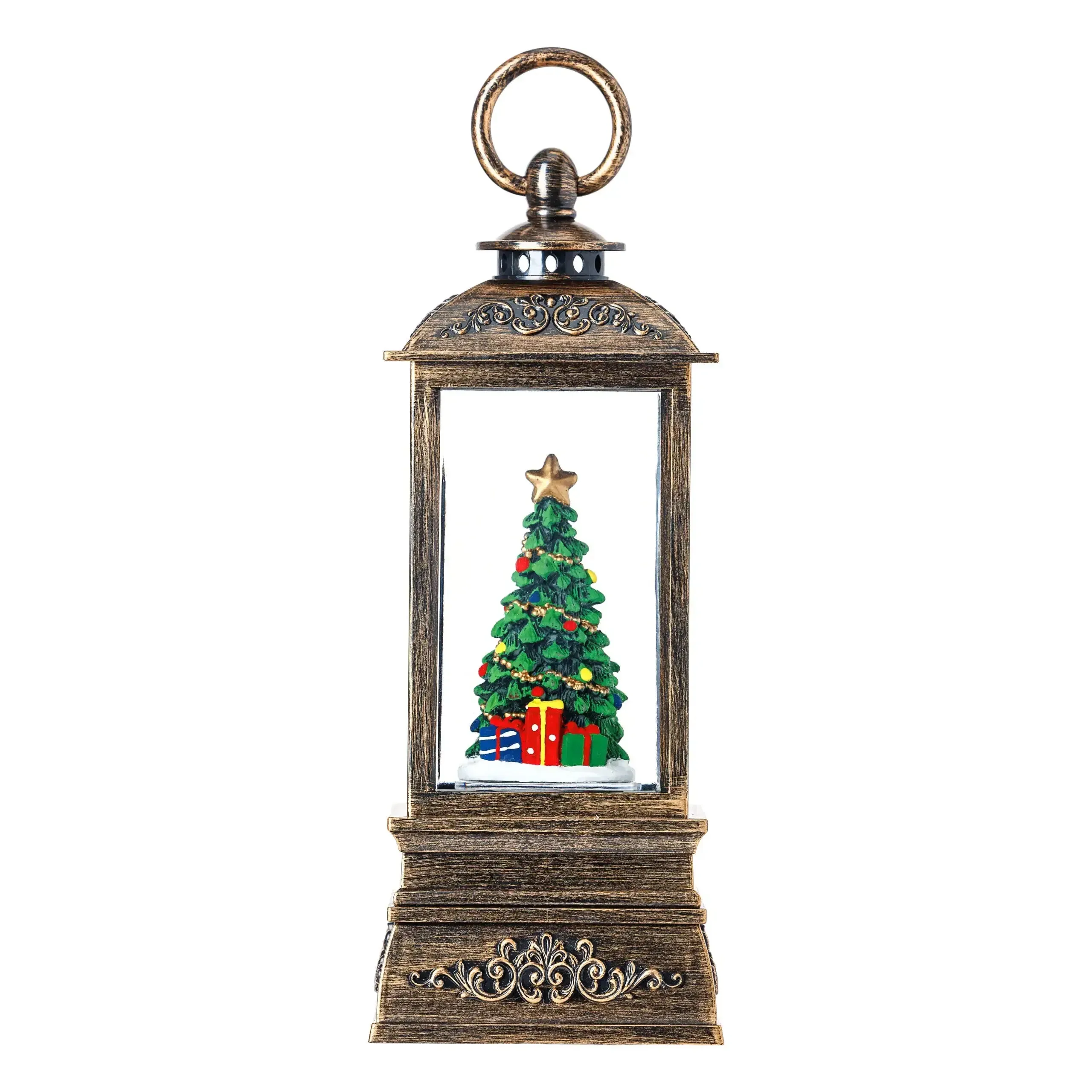 Secure checkout Plastic 8" Lantern Water Christmas Tree Shipping options H