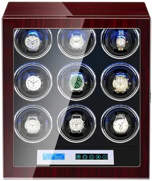 Self Winding Automatic Watch Winder with 15 Rotation Modes,Mute Motor,Rotation Storage Case Display Box for Automatic Mechanical Watches Bedroom