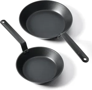 SENSARTE Nonstick Frying Pan Set 2-Piece, Oven Safe Skillets with Swiss Coating, Induction Compatible Chef Pan Set, Dishwasher Safe Cooking Pans, Anodized Frying Pans, PFOA Free, 8 and 10 Inch