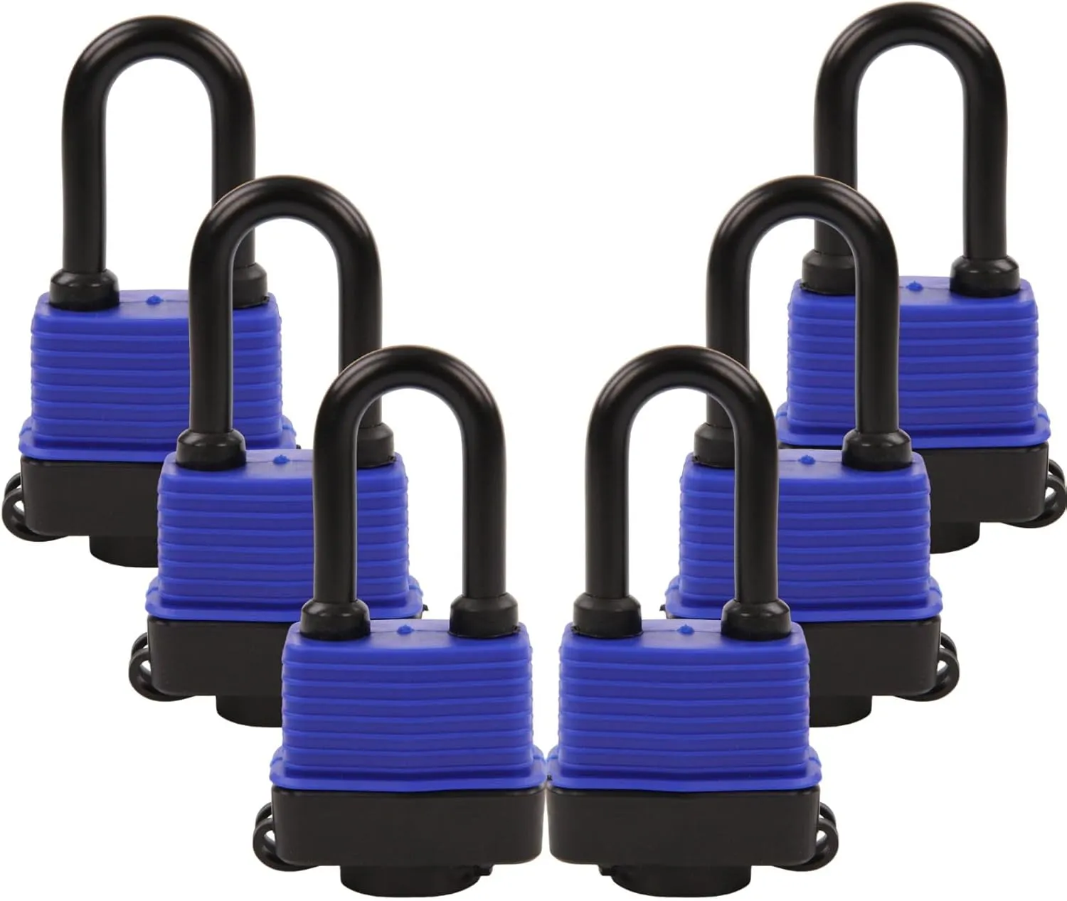 SEPOX® Out-Door Padlock,44mm 1.75" Premier Weather-Resistant Padlock Keyed-Alike, Heavy-Duty Security for Storage Units, Gates, Boats, 6Pcs Pack of Locks 12Pcs of Same Key Convenience