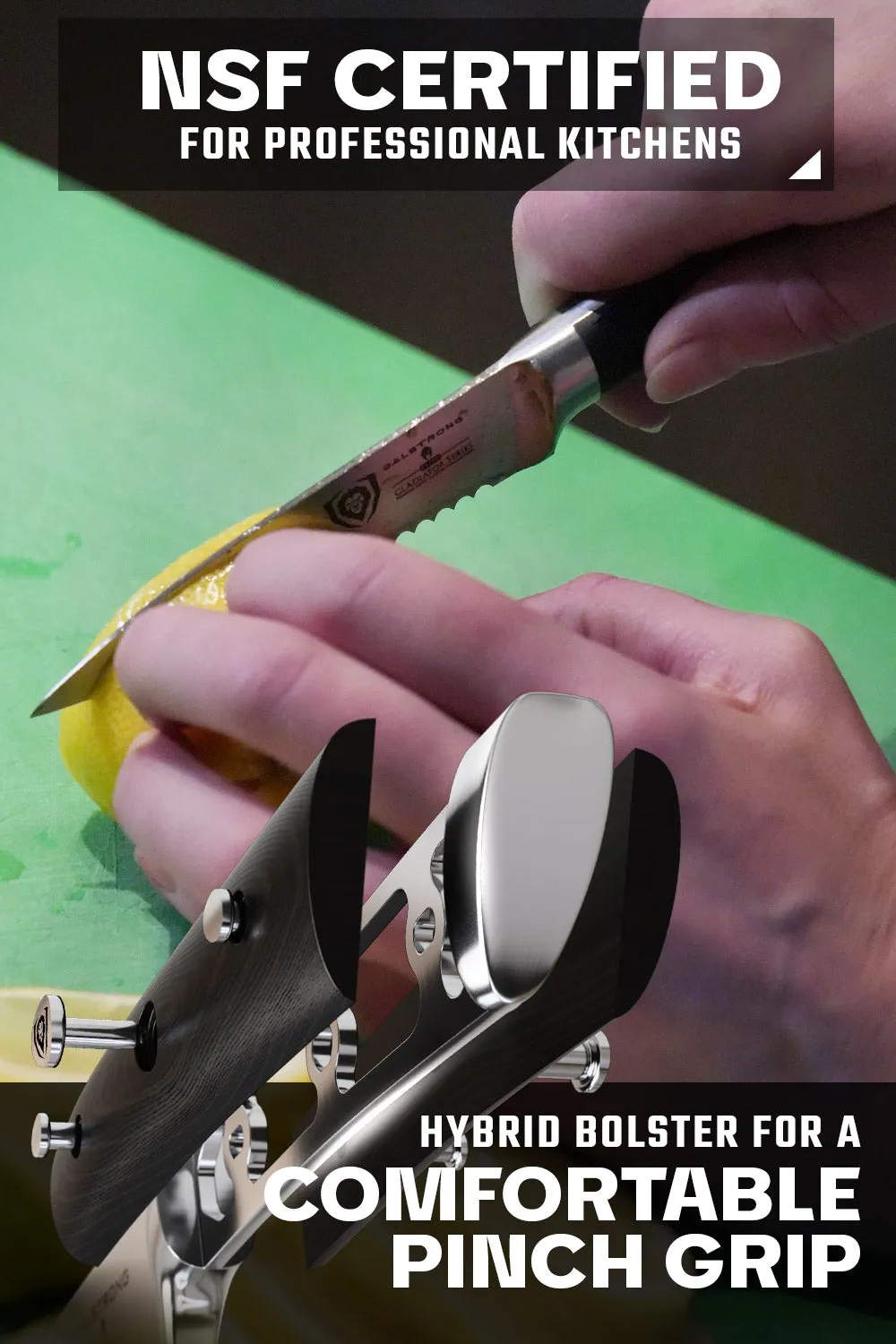 Serrated Paring Knife 3.75" | Gladiator Series | NSF Certified | Dalstrong ©