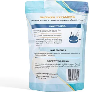 Shower Eucalyptus Steamers - Aromatherapy Shower Bombs, 15 Count - Eucalyptus Essential Oils for Relaxation & Invigoration- Spa-Like Experience, for Stress Relief & Wellness, White