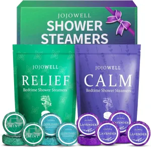 Shower Steamers Aromatherapy -12 Pack Birthday Gifts for Women Men, Shower Bombs with Essential Oils, Relaxation Self Care Home SPA Gifts for Mom, Fathers Day Dad Gifts for Husband from Wife, Daughter