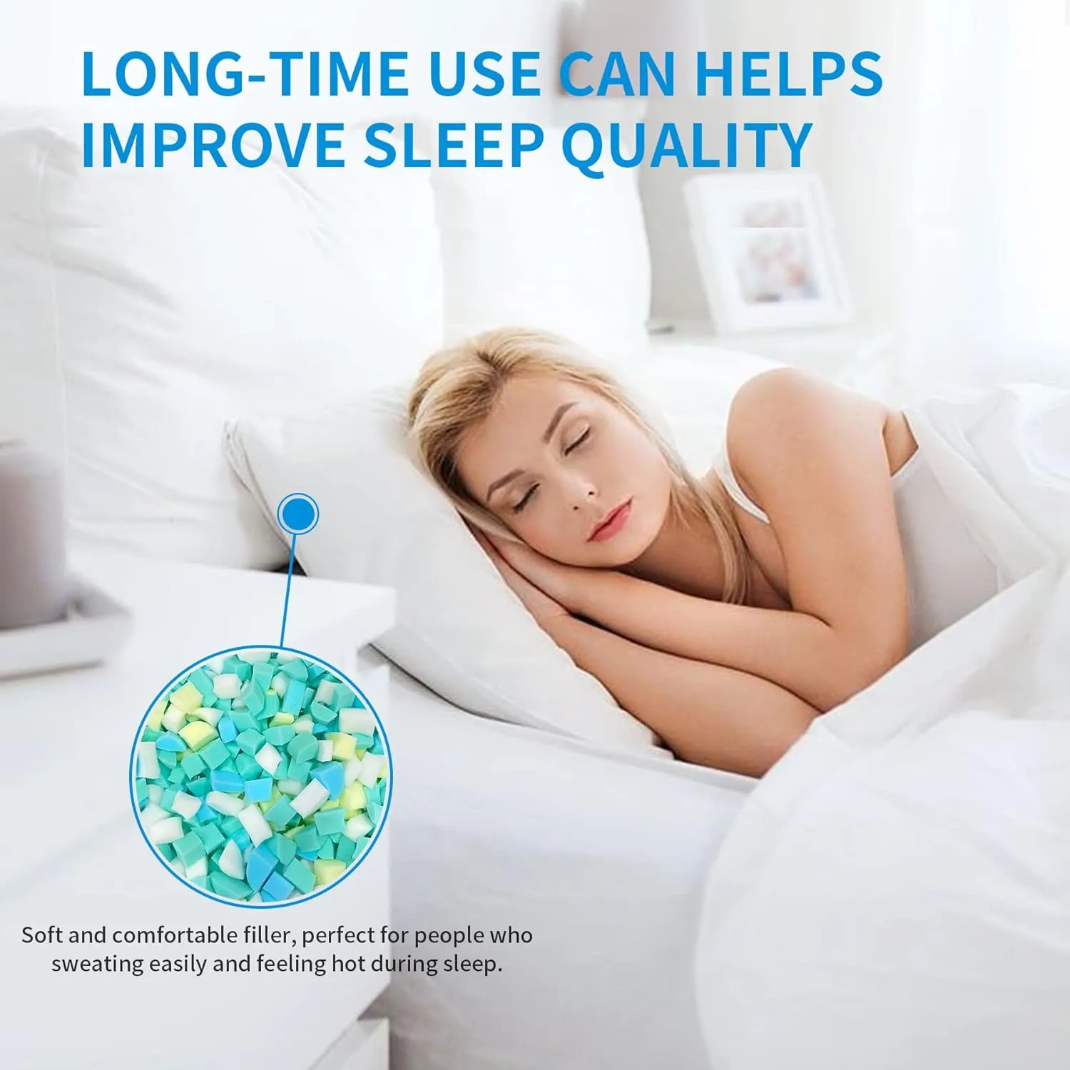 Shredded Memory Foam Filling 10lbs for Bean Bag Filler, Pillow Chair Cushion Arts Crafts Refill, Without Added Gel Particles, Premium Soft and Great for Stuffing, Multi Color and Shape