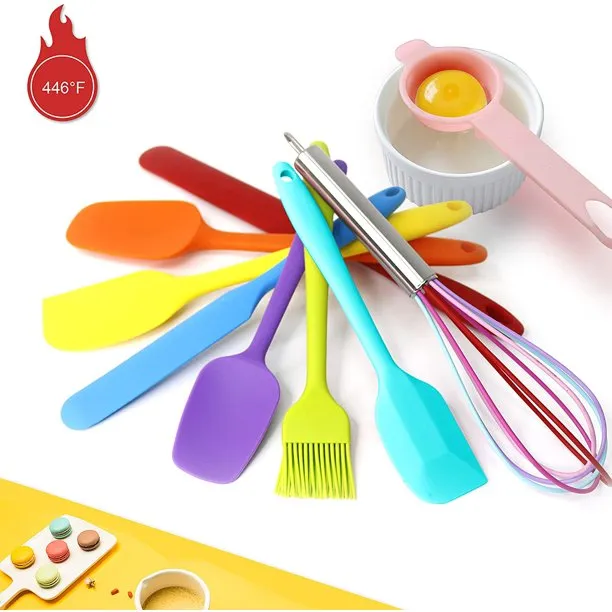Silicone Spatula Utensils Set 9 Pieces