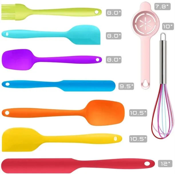 Silicone Spatula Utensils Set 9 Pieces