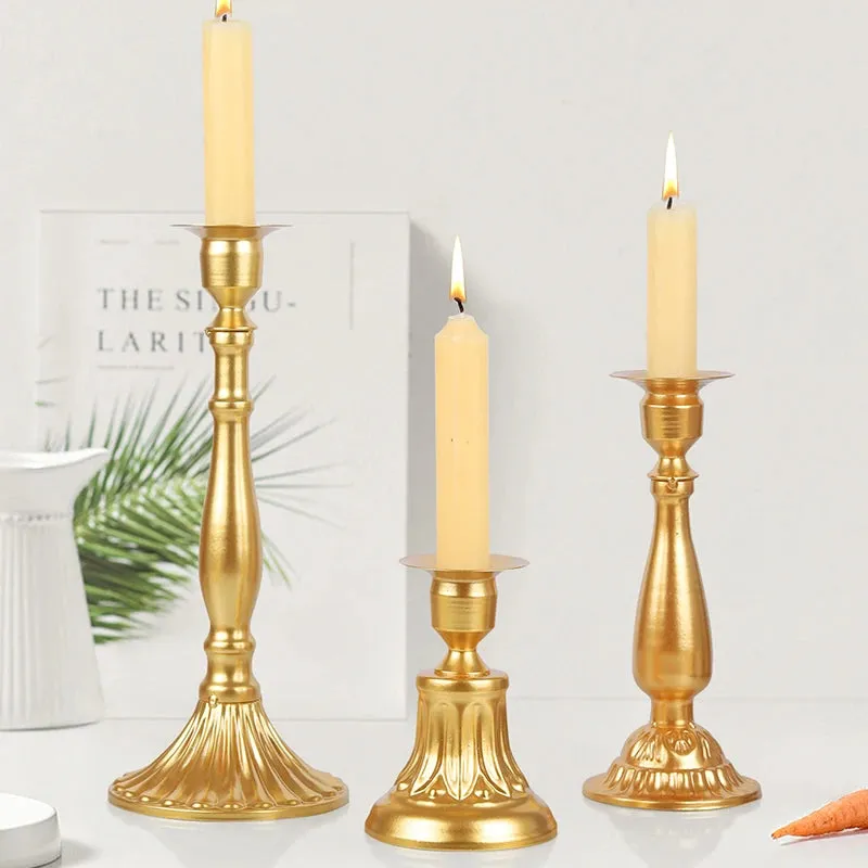 Simple Metal Candle Holders for Home Decor