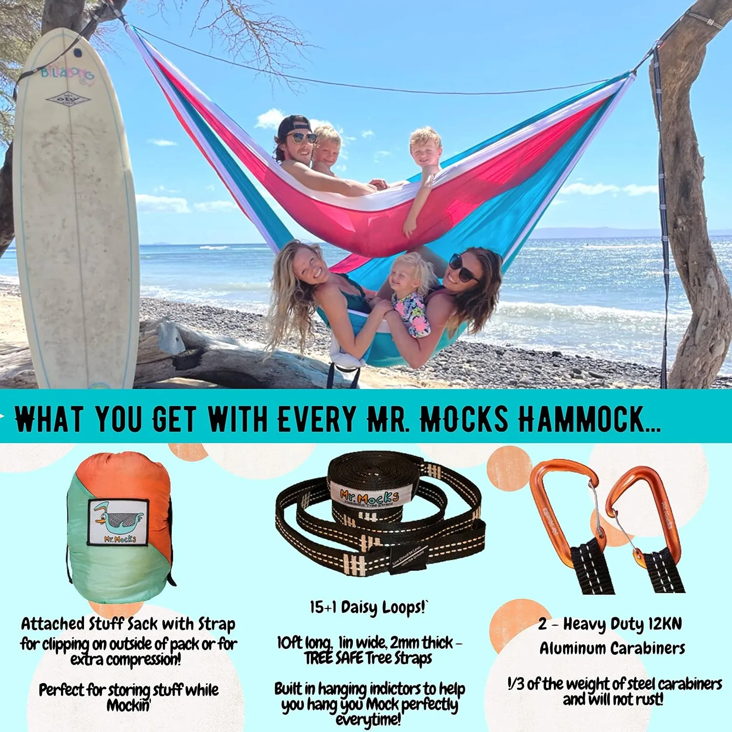 Single Camping Hammocks | Single Double and Bunk Bed Backpacking Hammock | Featherlite Outdoorsman Survival | hammok hamick hamock Mock hamaca underquilt hamacas hamic (Midnight Rider)
