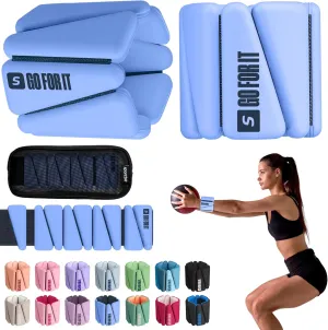SPORTBIT Wrist Weights, Ankle Weights for Women – Set of 2 (1LB Each), Adjustable Weighted Bracelets for Home Gym, Running, Yoga, Exercise and Strength Training