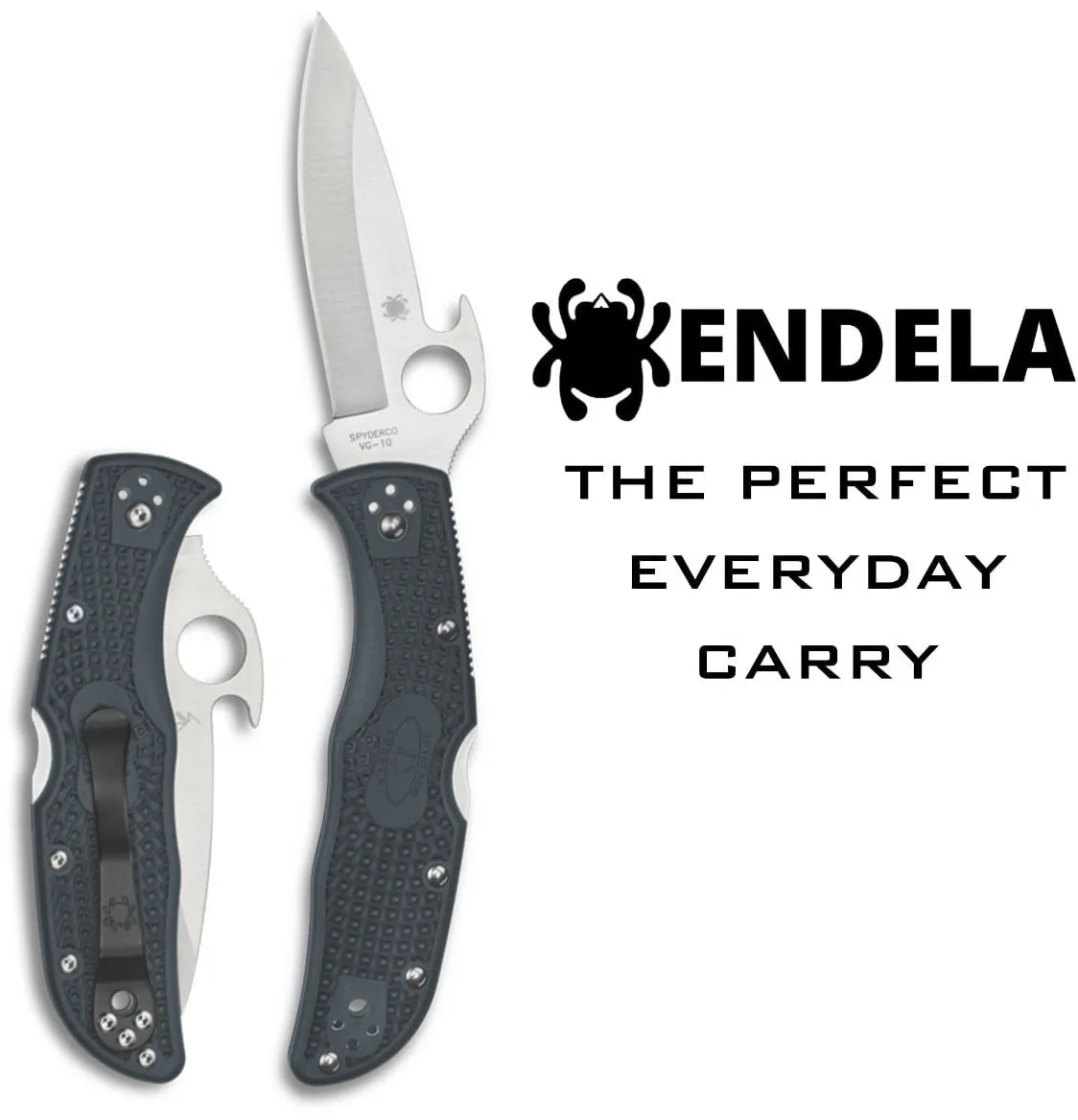 Spyderco C243PGYW Endela Emerson Opener FRN Plain Edge Pocket Folding Knife