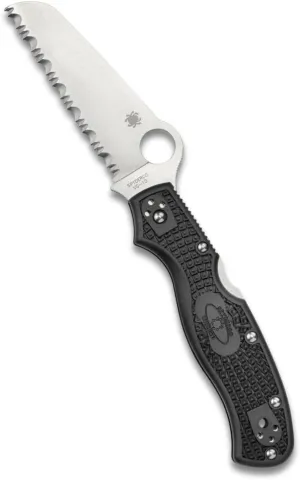 Spyderco Rescue 3 FRN Black 3.57" VG-10 Serrated Folding Pocket Knife (C14SBK3)
