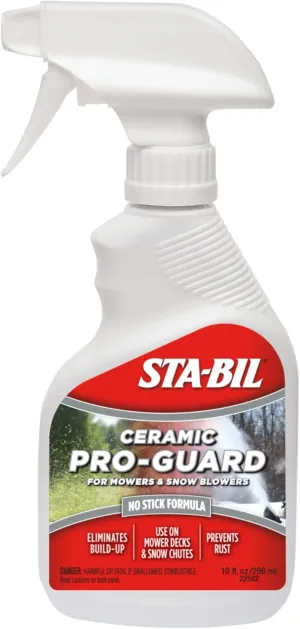 STA-BIL Ceramic Pro Guard – Ceramic Protection for Lawn Mowers and Snowblowers – Non-Stick Formula – 10oz Packaging May Vary