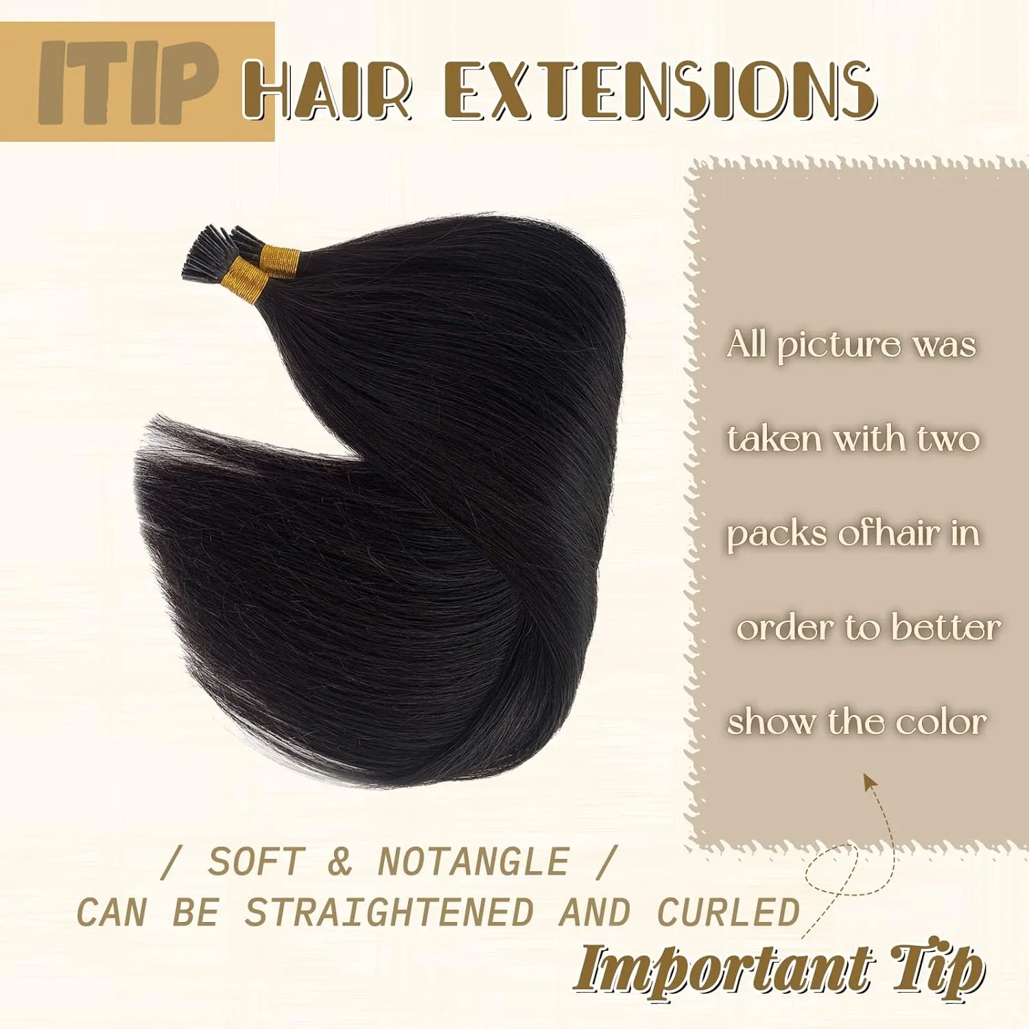 Straight I Tip Hair Extensions Real Human Hair for Black Women,#1B Natural Black Stick I Tip Human Hair Extensions 50Strands Keratin 100% I Tip Hair Extensions Cold Fusion Hair Extensions 1g/s 50 Gram
