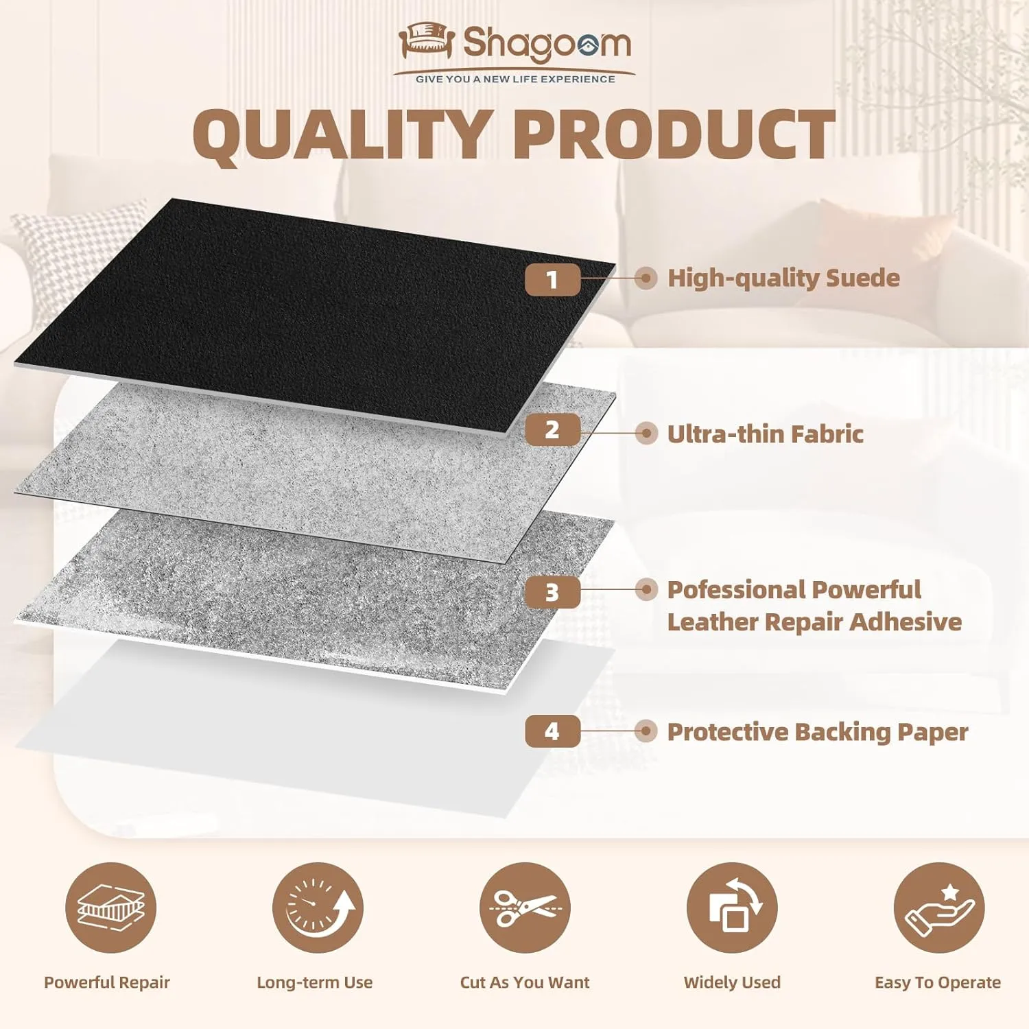 Suede Repair Patch, 17X79 Inch Fabric Large Repair Tape, Self-Adhesive Fabric Patches for Furniture, Sofa, Car Interior, Shoes, Hand Bag, Clothing (Black, 17X79 Inch)