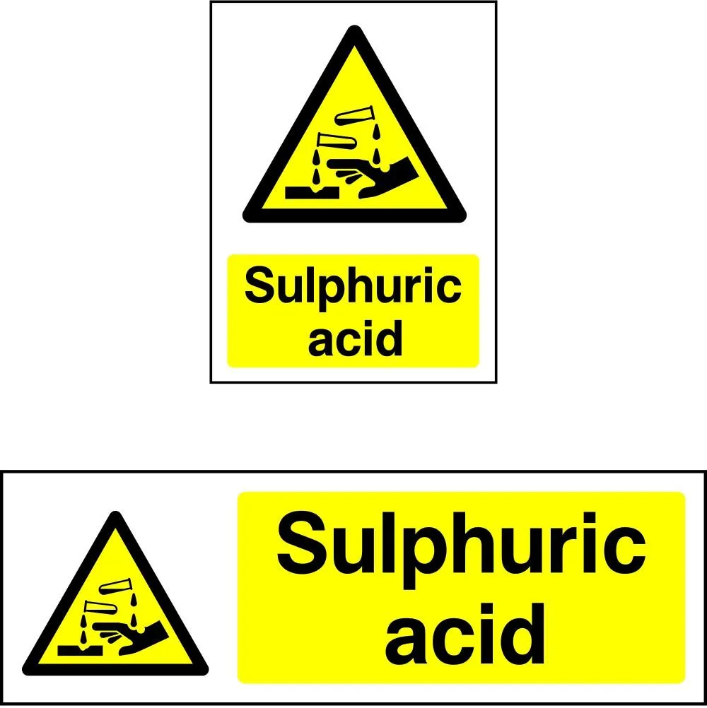 Sulphuric Acid Warning Sign