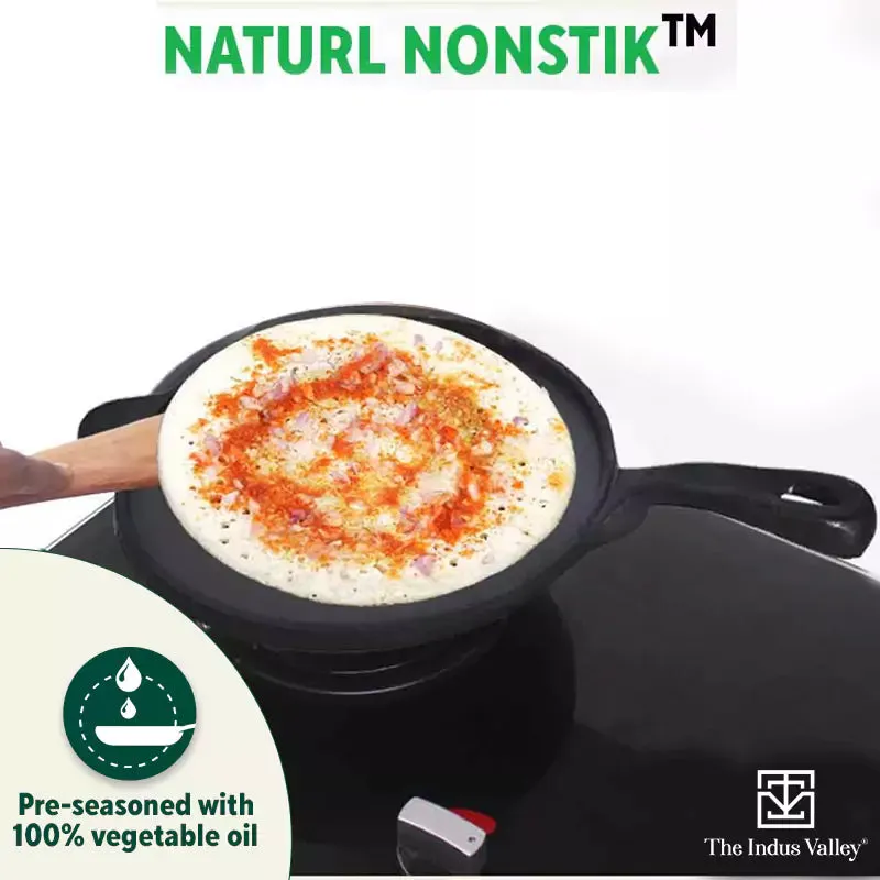 Super Smooth Cast Iron Set: Free ₹400 Tadka Pan  Kadai  Tawa  Frypan, Kitchen set for Home, Nonstick, 100% Pure,Toxin-free