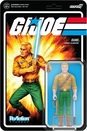 Super7 G.I. Joe Duke (Combat Gladiator) - 3.75" G.I. Joe Action Figure with Accessories Classic Cartoon Collectibles and Retro Toys