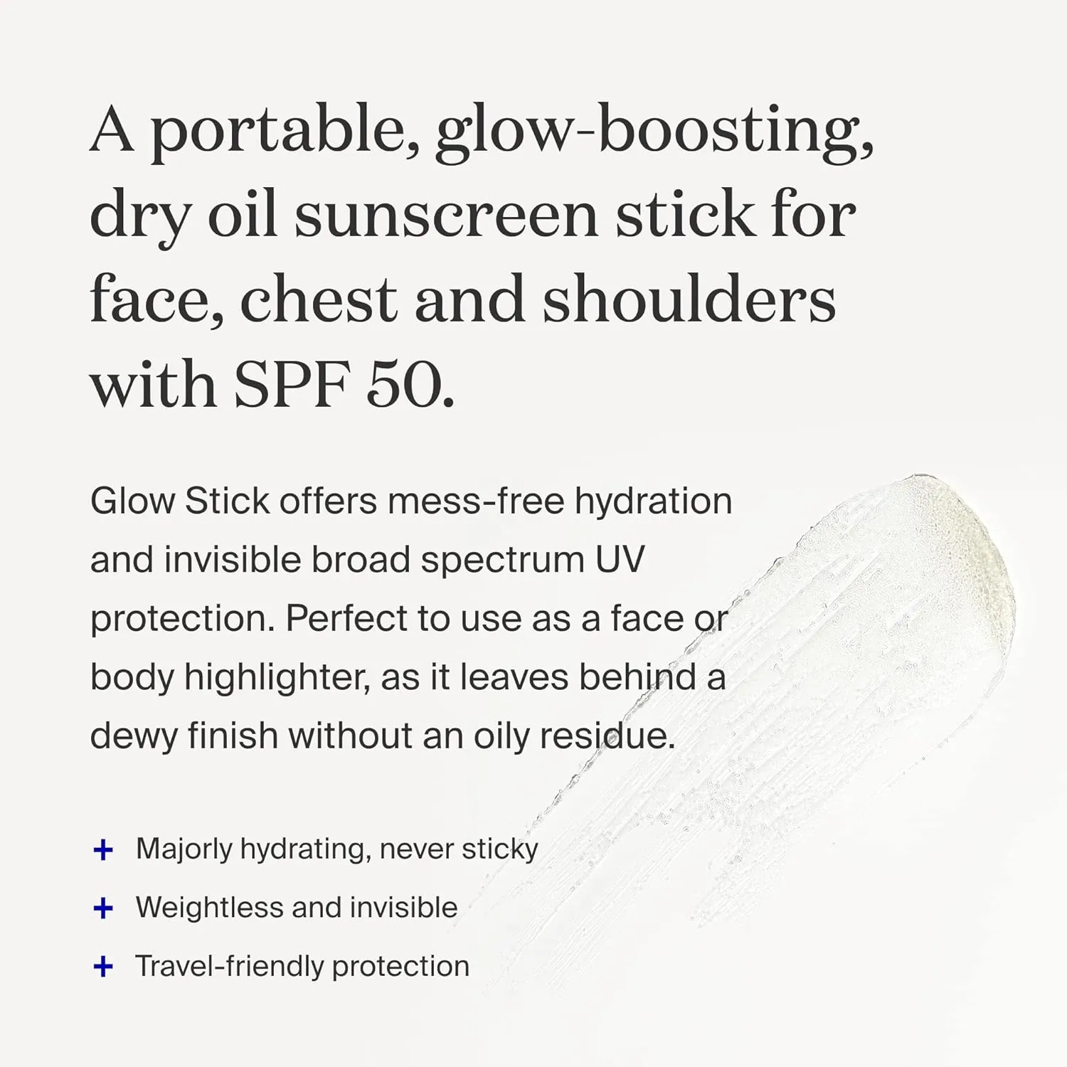 Supergoop! Glow Stick, 0.7 oz - SPF 50 PA     Dry Oil Sunscreen Stick for Face & Body - Brightens & Hydrates for a Healthy Glow - Mess-Free, Travel-Friendly SPF