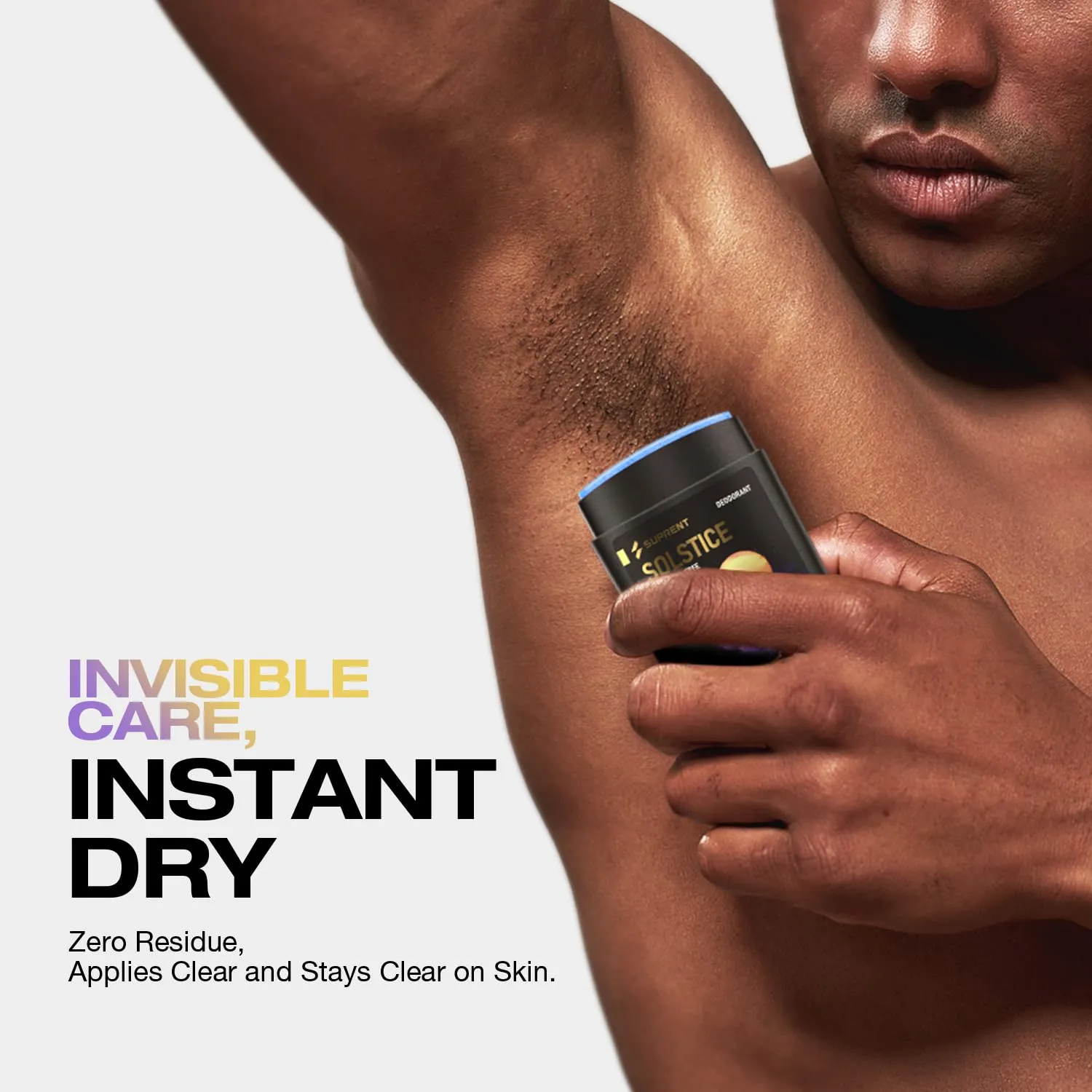 SUPRENT Deodorant for Men, Natural Ingredient Whole Body Deodorant, 48hr Odor Protection, Aluminum Free, Baking Soda Free Smooth Solid Stick & Skin Safe (Lavender pack of 2)