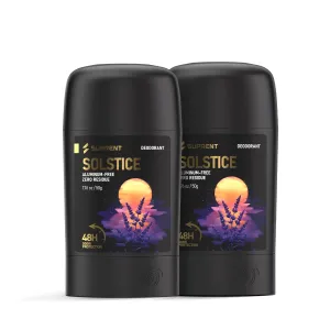 SUPRENT Deodorant for Men, Natural Ingredient Whole Body Deodorant, 48hr Odor Protection, Aluminum Free, Baking Soda Free Smooth Solid Stick & Skin Safe (Lavender pack of 2)